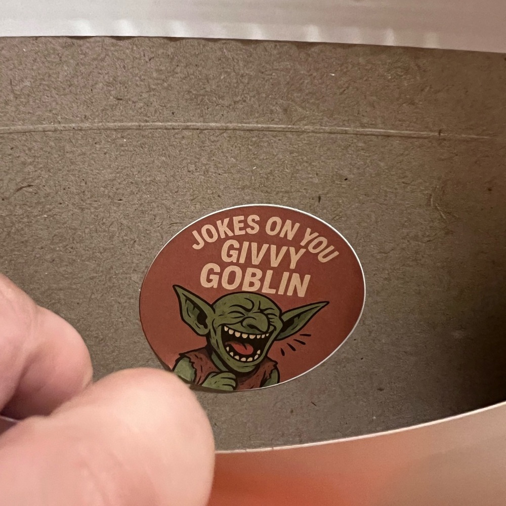 Custom made 60CT Givvy Goblin stickers - Picture 2 of 2
